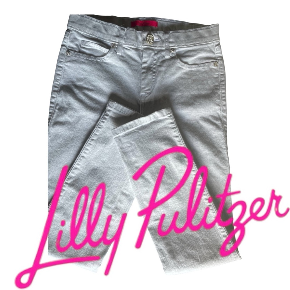 Lilly Pulitzer S Ocean High-Rise
Skinny 
Stretchy 
Resort White
Size 2
GUC

.